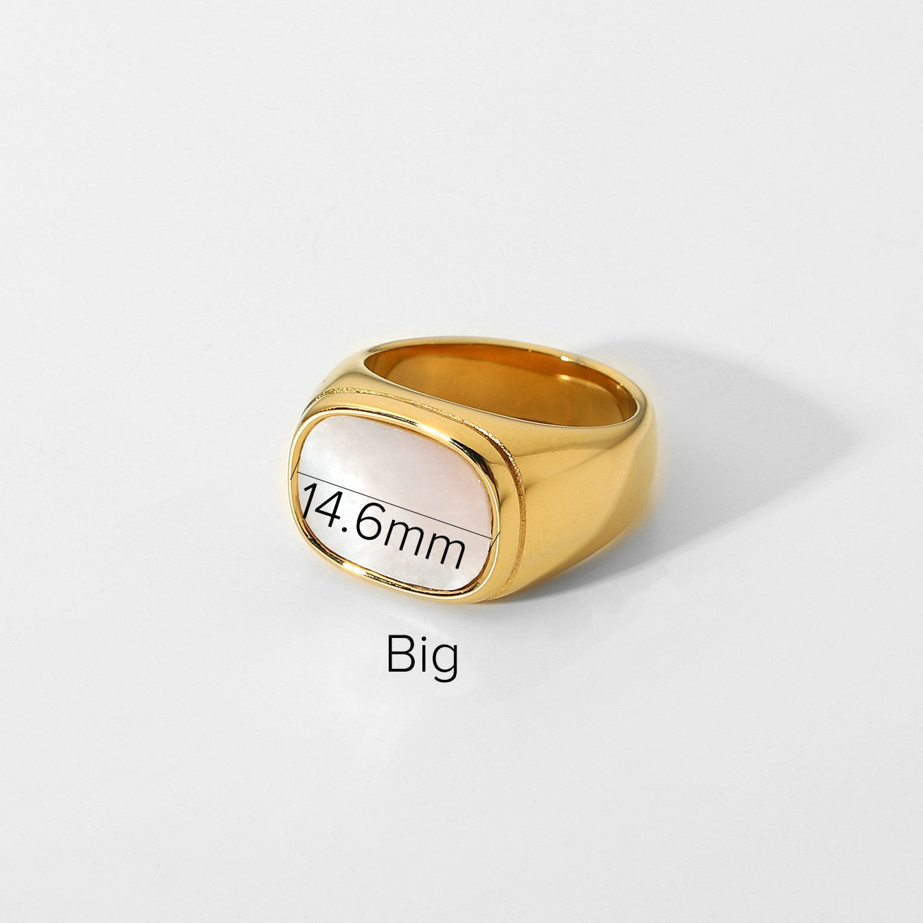 18K Gold Vacuum Plating Shell Ring