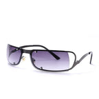 Frameless Trimming Oval Street Sunglasses - Viexta