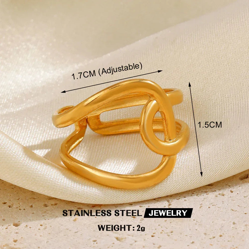 Stainless Steel Heart-shaped Ring - Viexta