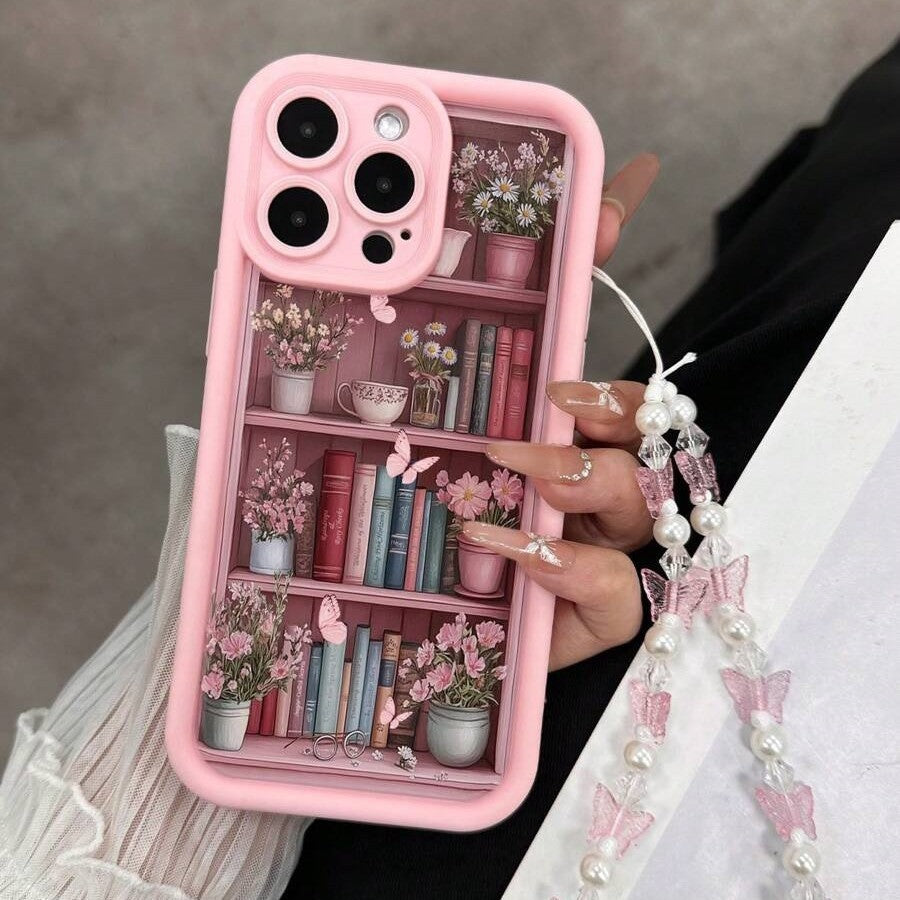 Shockproof Retro Bookshelf iPhone Case