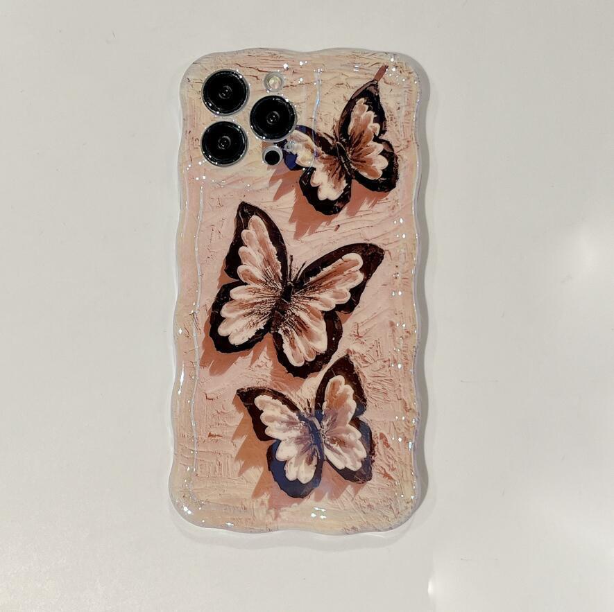 wave-pattern-blue-light-butterfly-iphone-case - Viexta