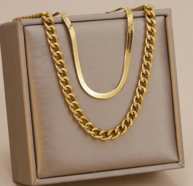 Multilayer Chain Snake Bone Chain - Viexta