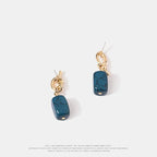 Synthetic Stone Silver Pin Eardrops - Viexta