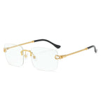 Metal Frameless Square Gradient Sunglasses - Viexta