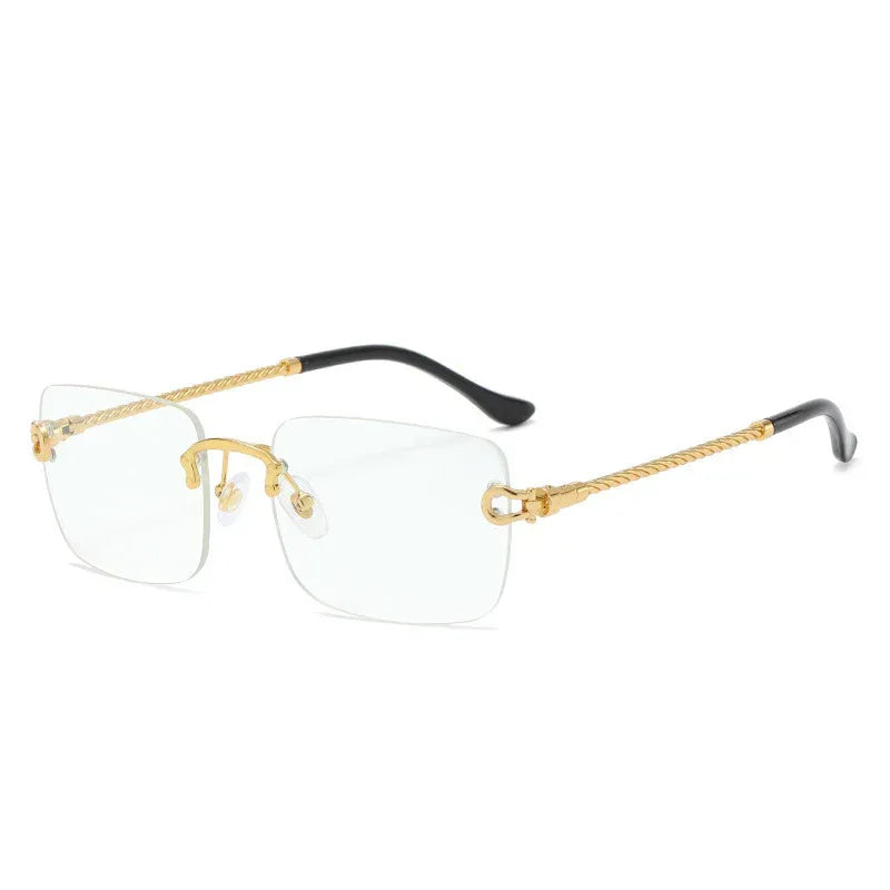 Metal Frameless Square Gradient Sunglasses - Viexta