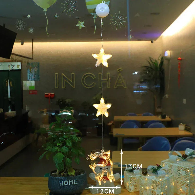 Christmas 3pcs LED Light Star Xmas Tree Hanging - Viexta