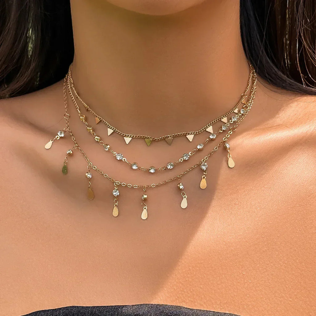 Colorful Gravel Ethnic Pendant Tassel Necklace - Viexta