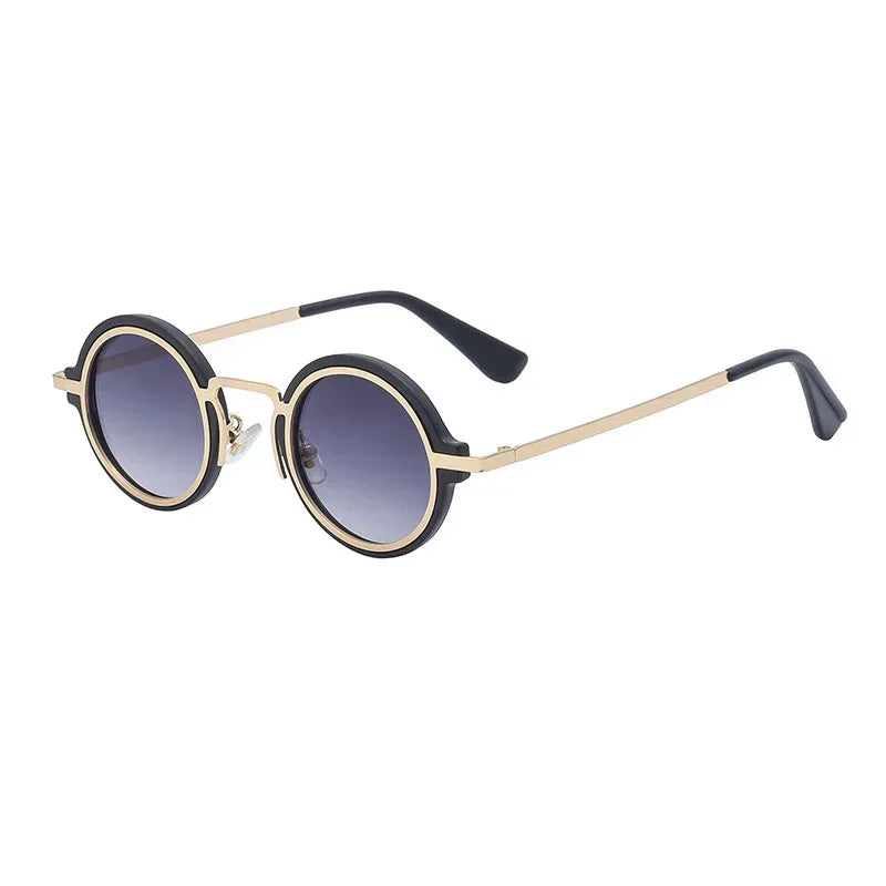 mens-fashion-uv-protection-round-rim-sunglasses - Viexta