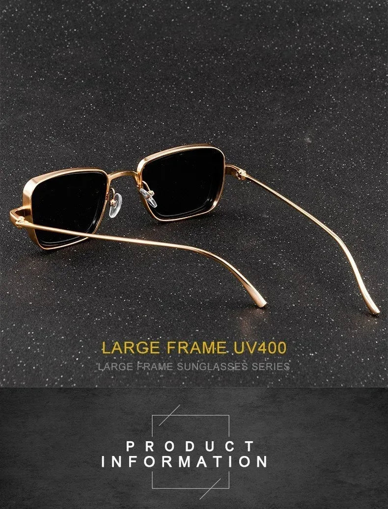 Retro Fat Edge Square Trendy Sunglasses - Viexta