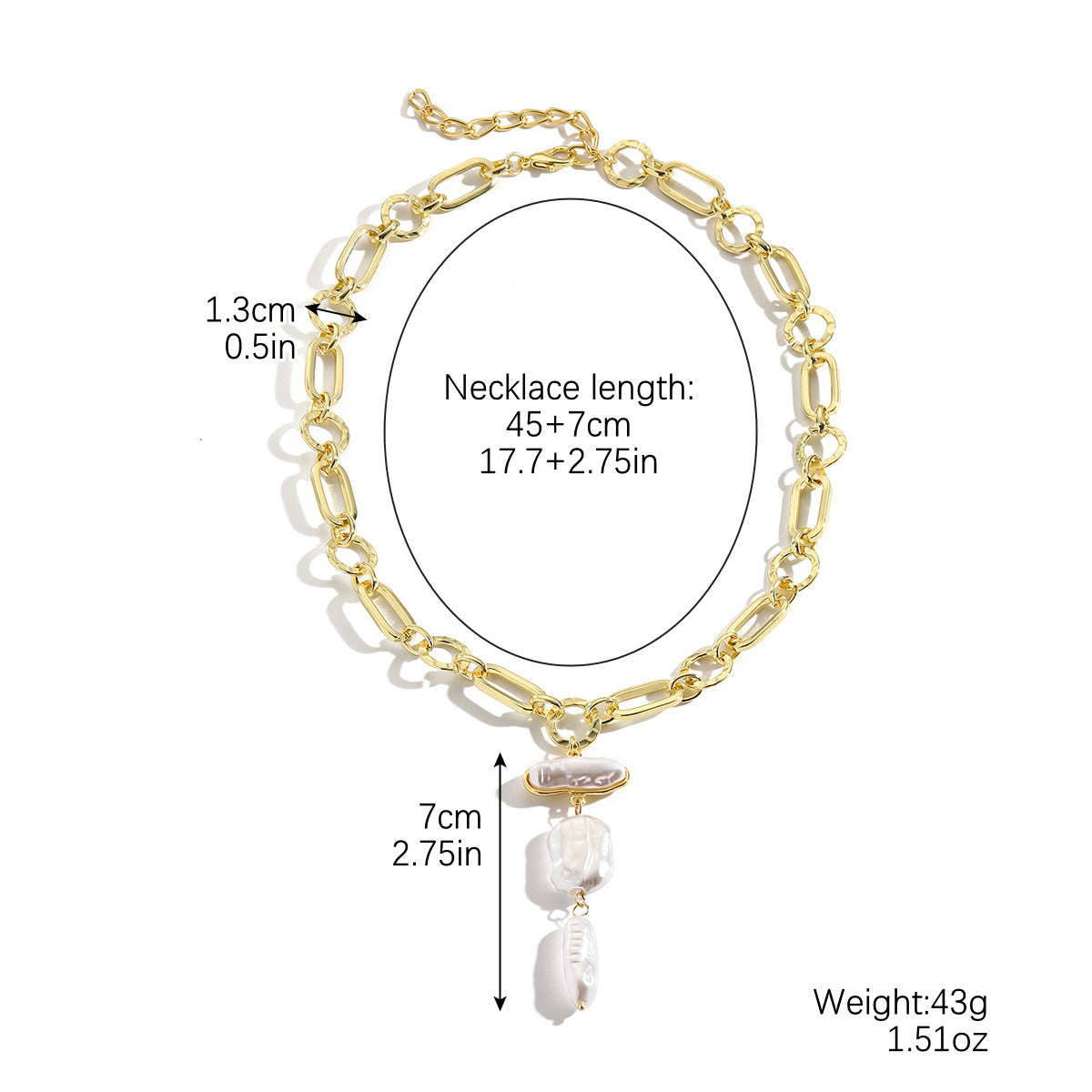 Light Luxury High-grade Long Pearl Chain
