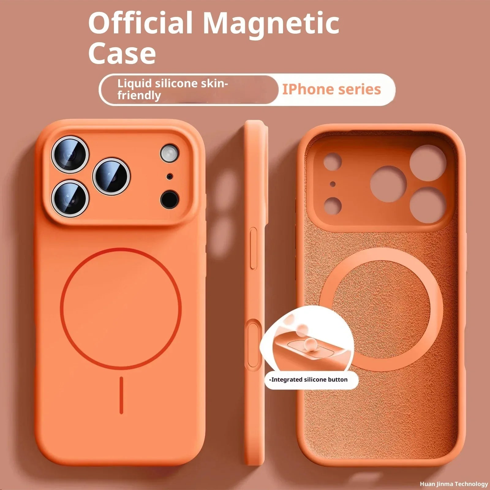 Fine Circle Magnetic iPhone Case Liquid Silicone - Viexta