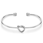 Stainless Steel Twisted Flower Button Love Bracelet - Viexta