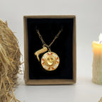 Retro Denim Boots Pendant Hat Necklace