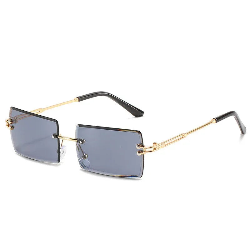 Rimless Rectangle Sunglasses - Viexta