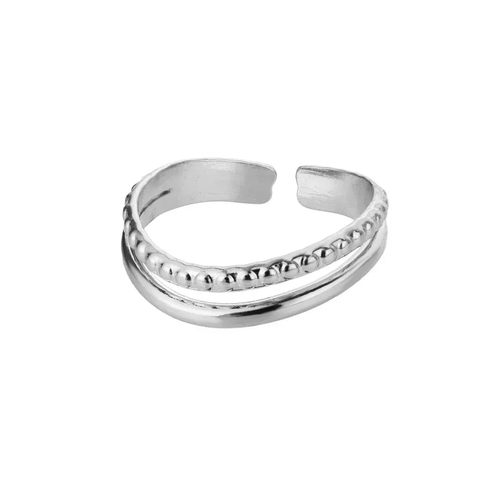 Cold Micro-set Zircon Adjustable Ring - Viexta