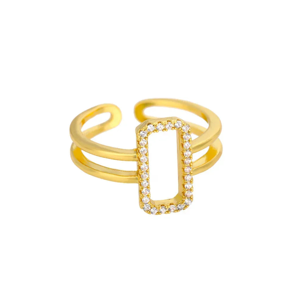 Cold Micro-set Zircon Adjustable Ring - Viexta