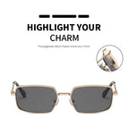 Metal Punk Square Sunglasses - Viexta