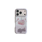 Glittery Knife Fork And Cake Pattern Dog iPhone Case - Viexta