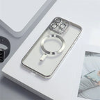 Electroplating CD Pattern Magnetic Suction Lens Protector iPhone case - Viexta