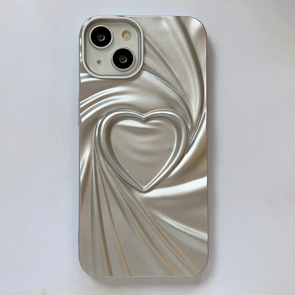 Creative Pleated Love Phone Case - Viexta