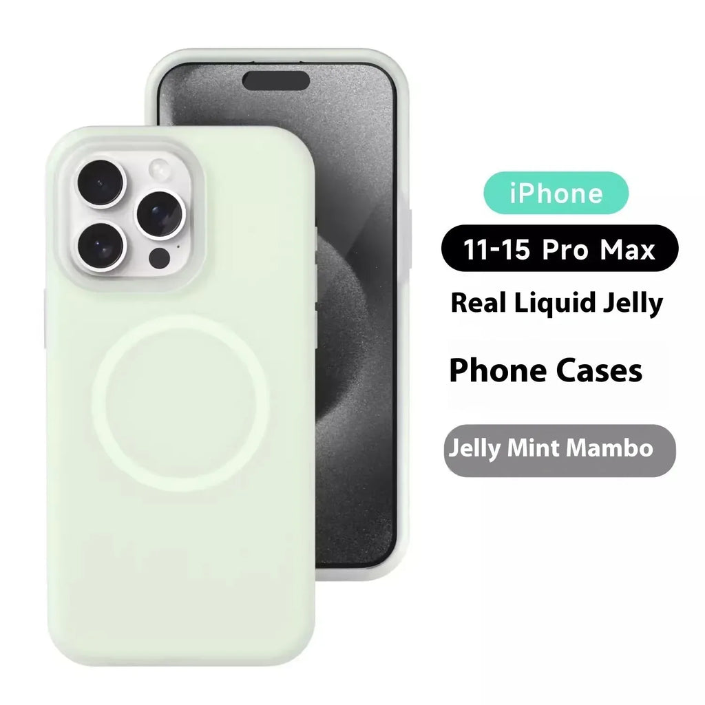 Jelly Magnetic Liquid Silicone iPhone Case - Viexta
