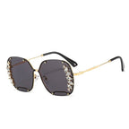 Luxury Oversized Rhinestones Sunglasses