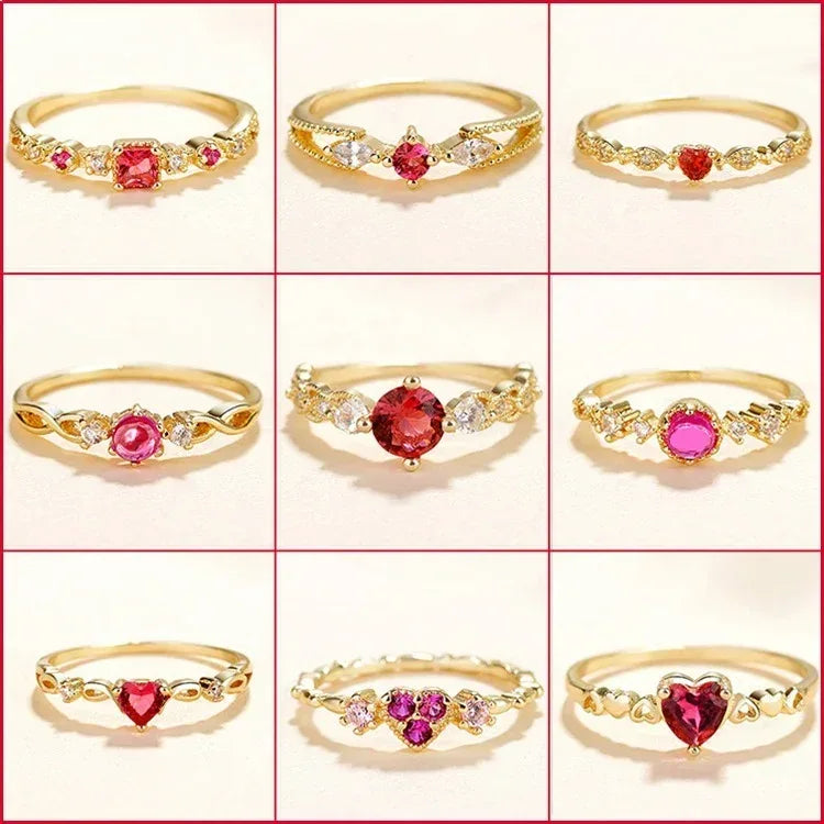 18k Inlaid Zircon Ring - Viexta