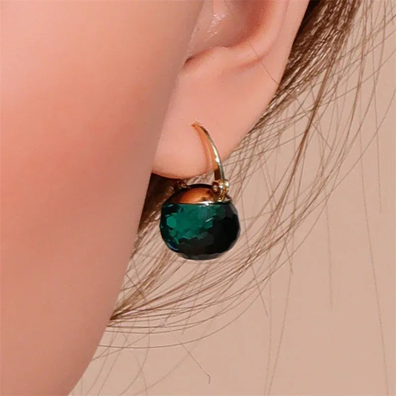 Stylish Round Crystal Ear Clips - Viexta