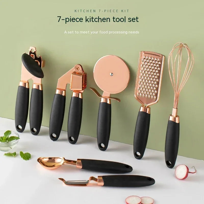 Kitchen Household Peeler Gadget Copper Plating Set - Viexta