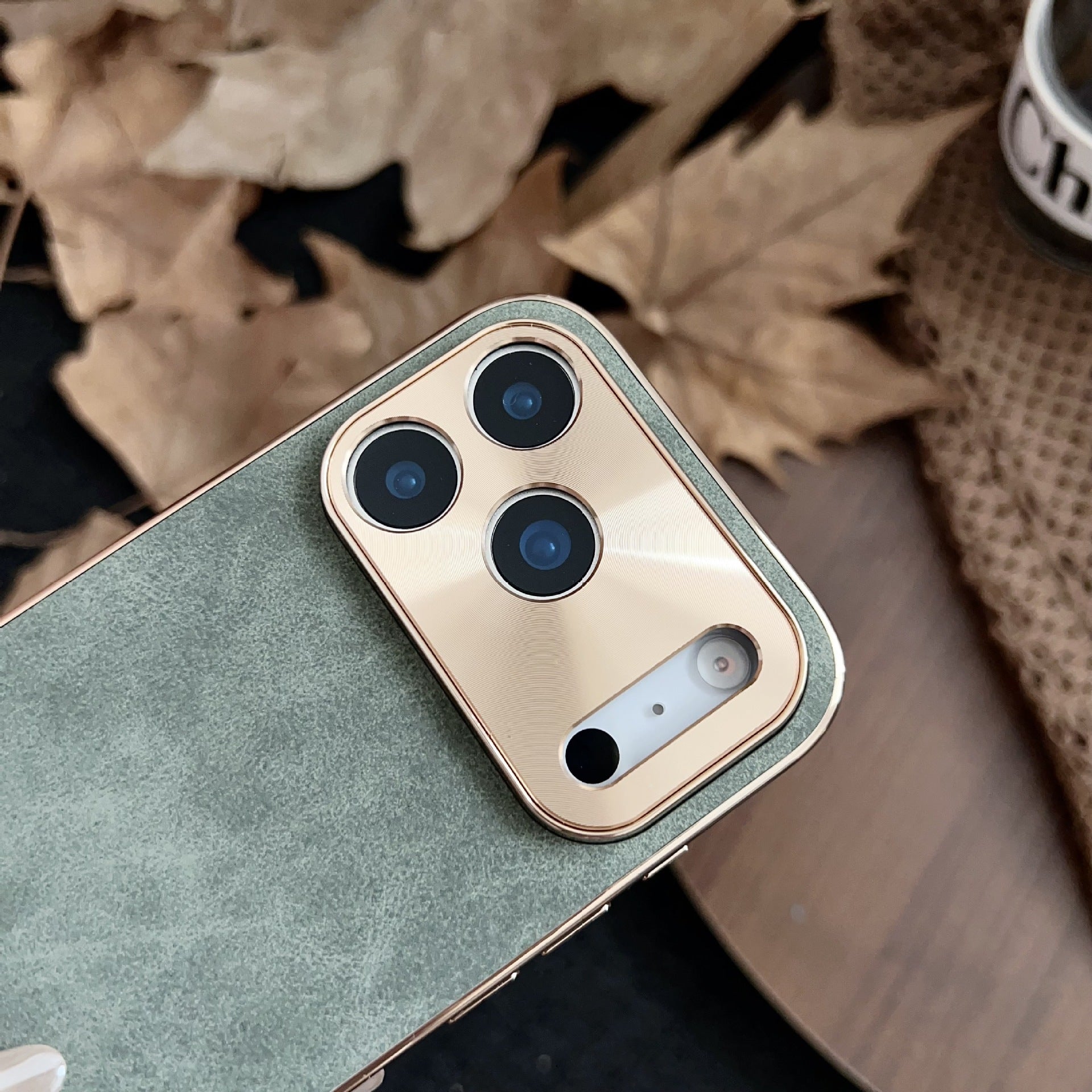 Electroplated Metal Fine Hole Lens iPhone Case