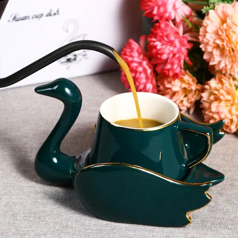Creative Swan Ceramic Coffee Cup - Viexta
