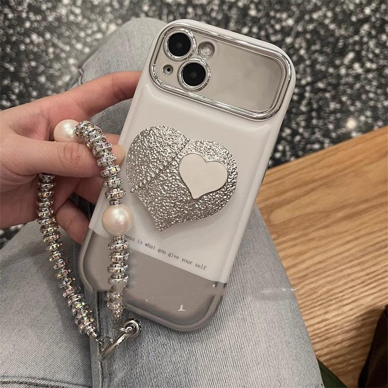 Korean Style Silver White iPhone Case - Viexta