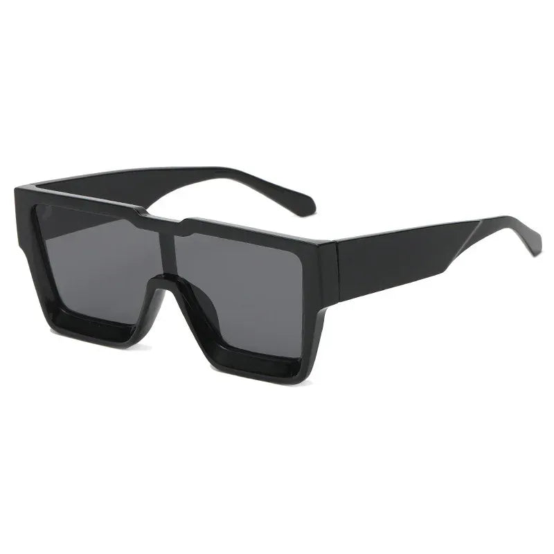 Fashion One Piece Large Frame Square Sunglasses - Viexta