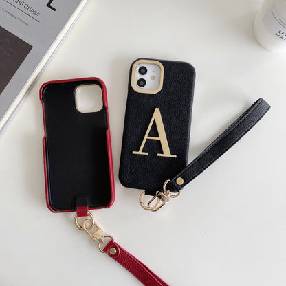 PU Metal Letter iPhone Case