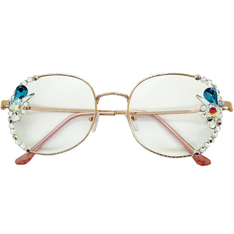 new-rhinestone-anti-blue-light-glasses - Viexta