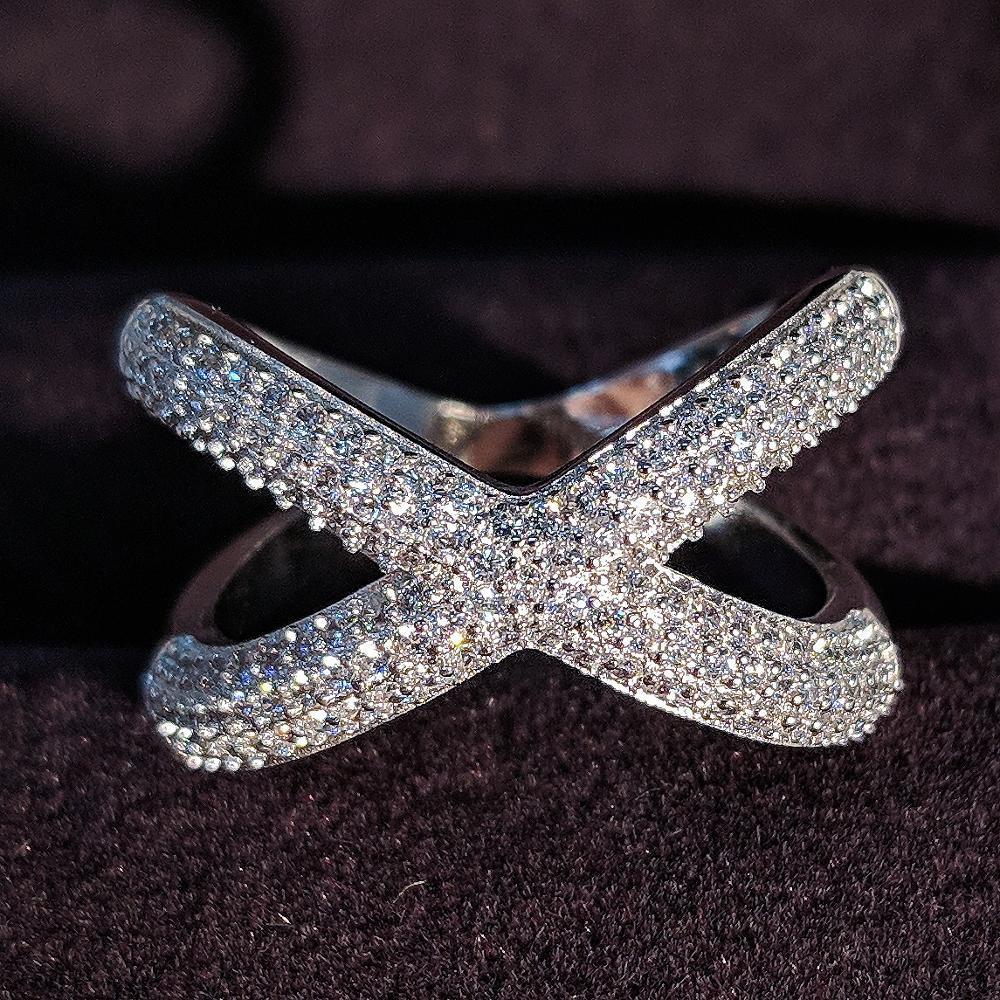 Geometric Full Diamond Luxury Women's Ring