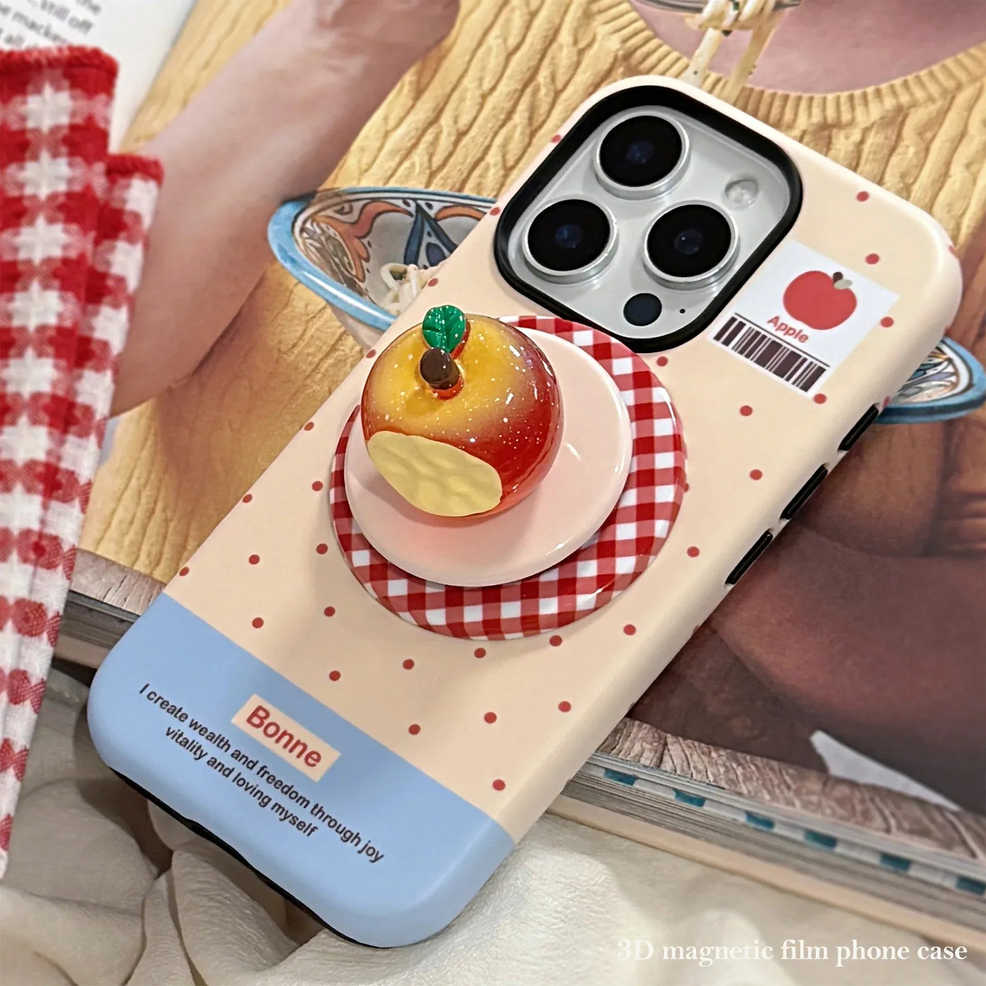 3D Luminous Magnetic Suction Stand iPhone Case - Viexta