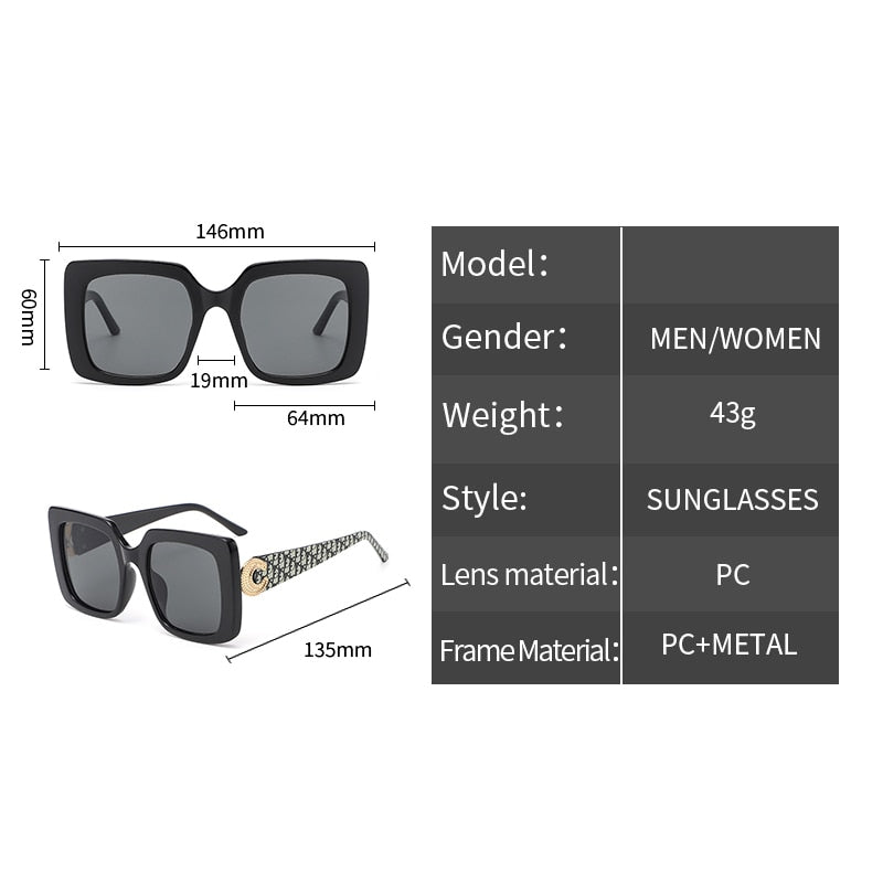 Oversized Square Sunglass