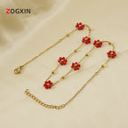 Floral Stainless Steel Bracelet for Women
