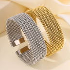 Embossed titanium steel bracelet