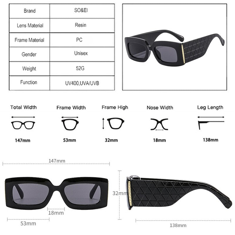 Large Frame Thick Legs Net Red Sunglasses Square Sunshade Sunglasses Female Trend Driving Sunglasses