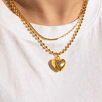 Titanium Steel Heart Pendant Necklace