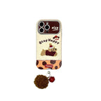 Drop-proof iPhone Case With Leather-texture Embroidery Of A Dog