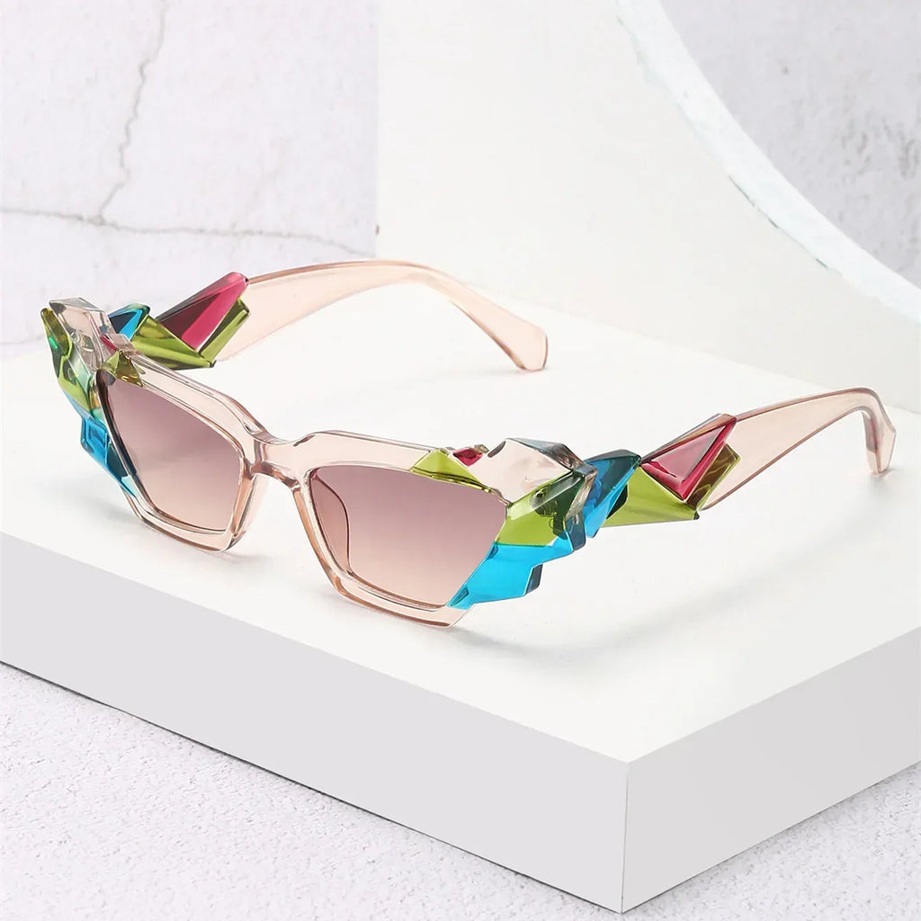 Women's Fashionable And Versatile Personality Irregular Glasses - Viexta