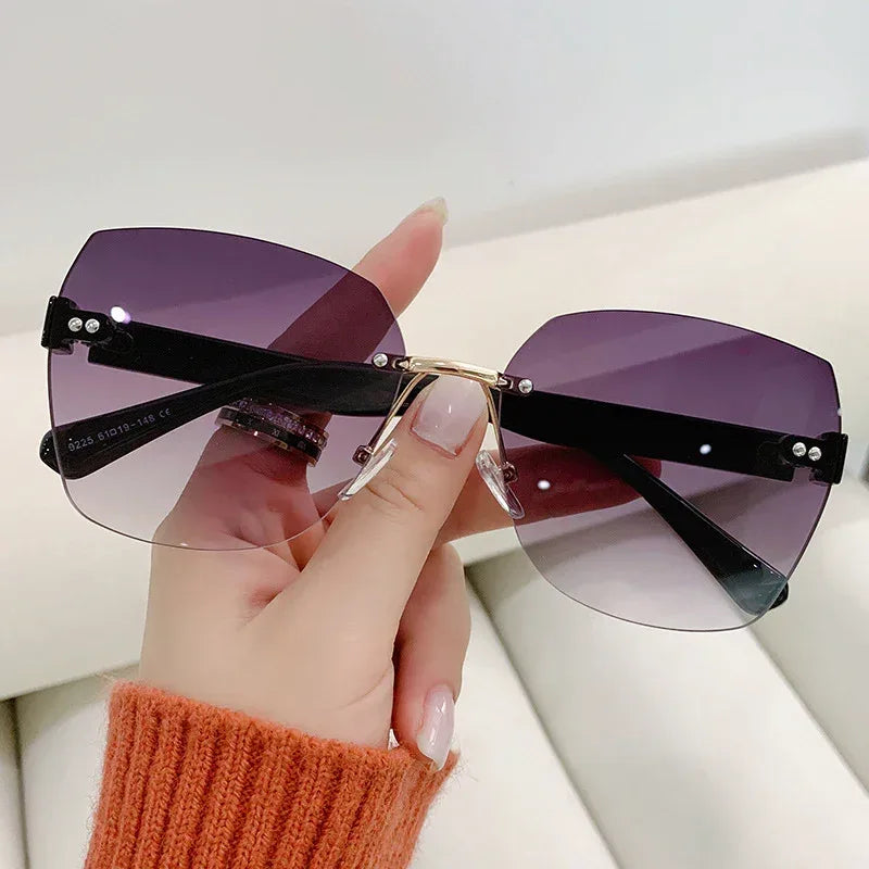 womens-casual-frameless-sunglasses - Viexta