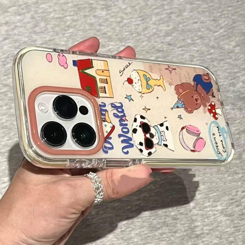 Retro Cute Dog Party iPhone Case - Viexta