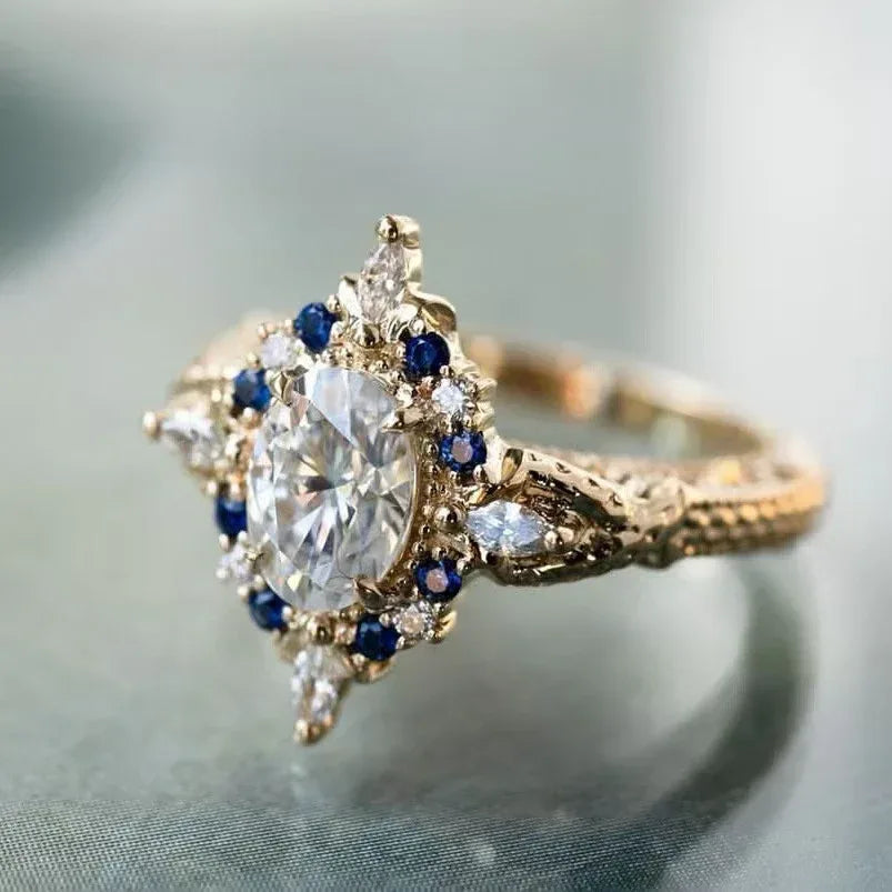 Minority Ring Gold-plated Inlaid Ring - Viexta