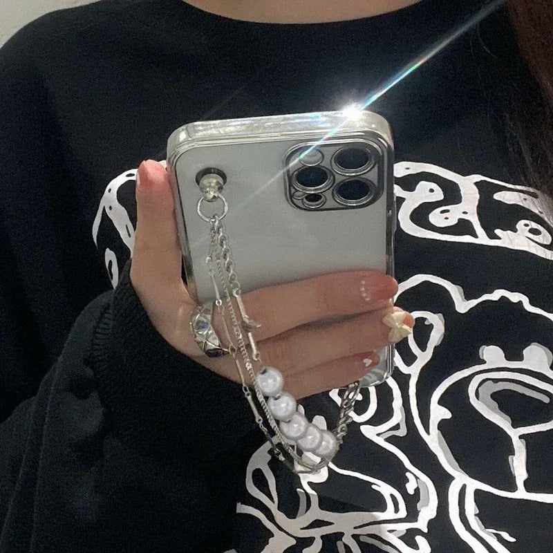 Electroplated Pearl Bracelet iPhone Case - Viexta