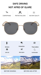 Oval Frame Metal Chain Sunglasses - Viexta