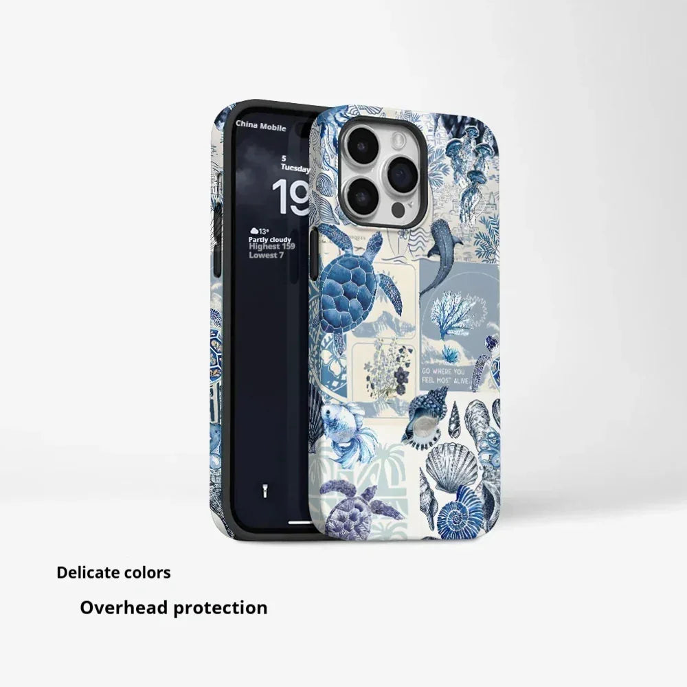 Minimalist Marine Bio Printed iPhone Case - Viexta